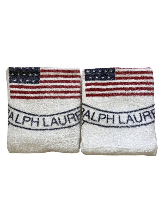 Ralph Lauren Other - (2) VTG Polo Ralph Lauren American Flag USA Beach Bath Towels Plush Set 60”x35”